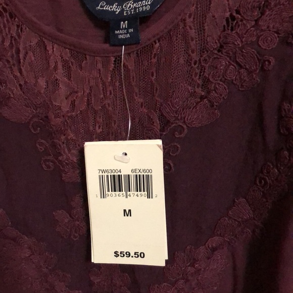 NWT Lucky Brand top Sz M    Flash Sale - Picture 3 of 3